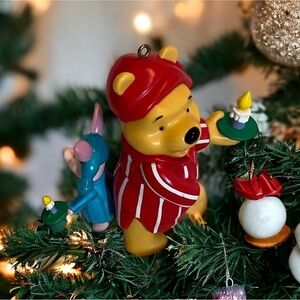 Noma Disney Winnie The Pooh & Piglet In Pyjamas Christmas Ornament 4”